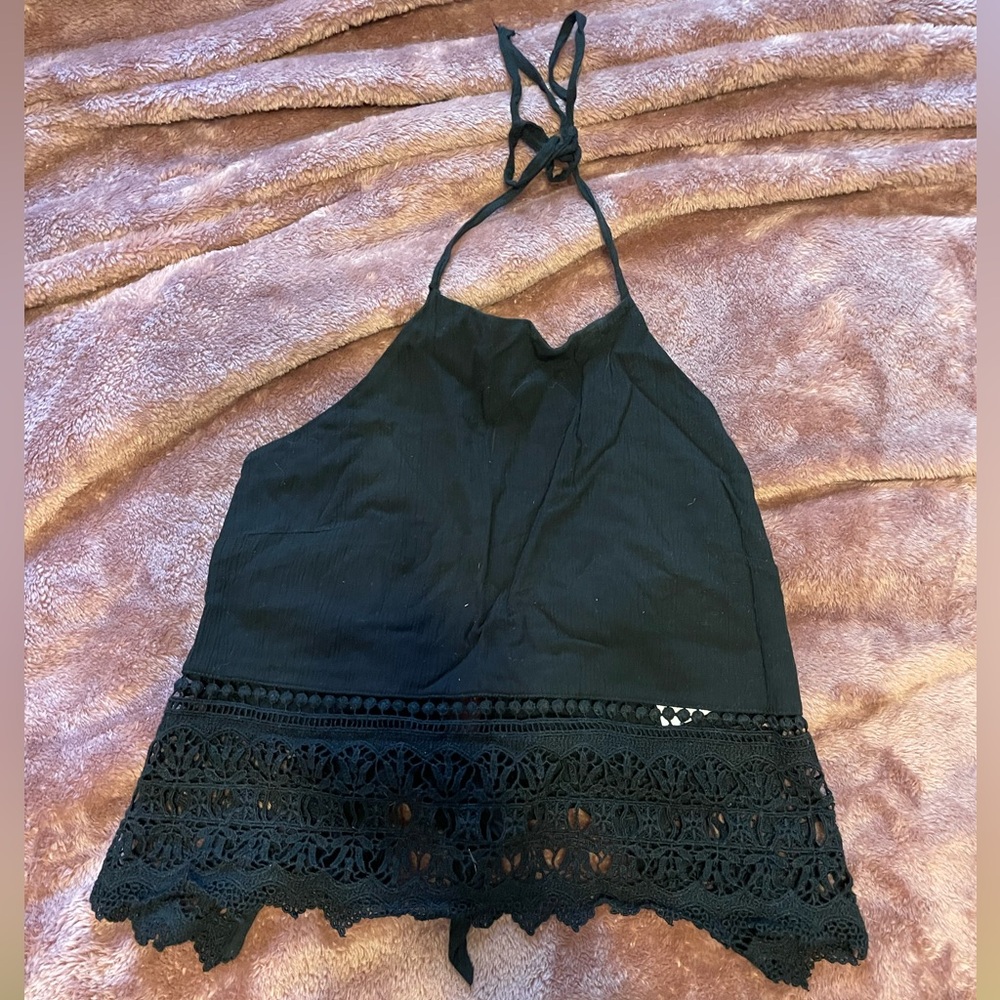 Tie Back Crochet Crop Top